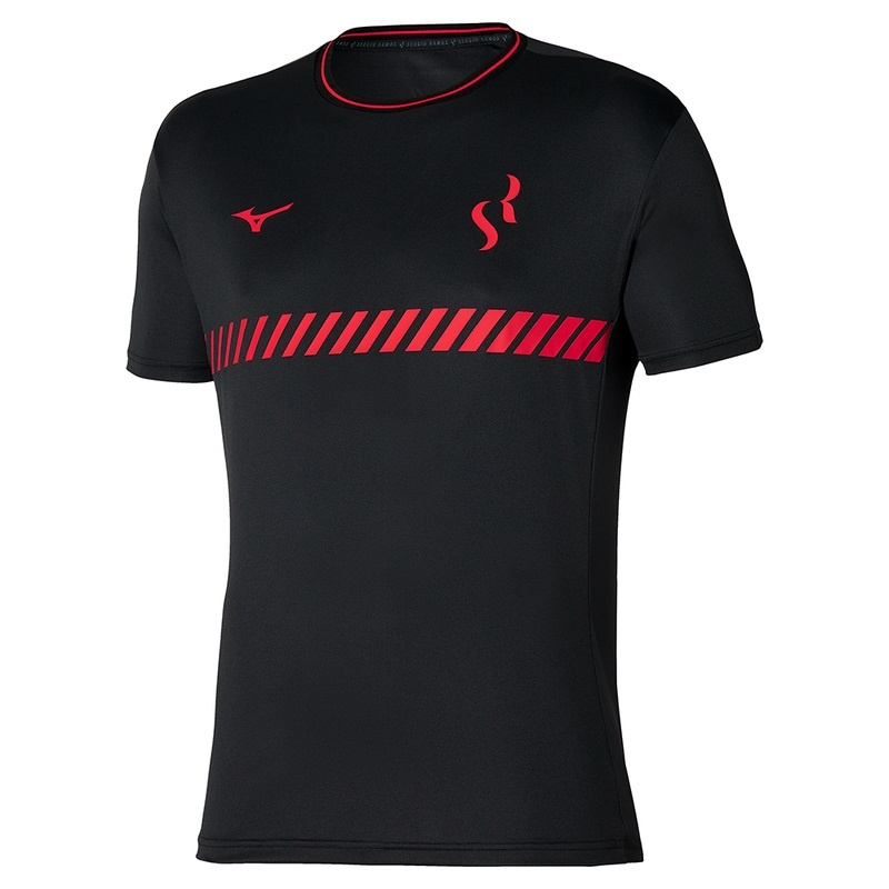 Black Women\'s Mizuno Sergio Ramos Training Tee T Shirts | DUN948021