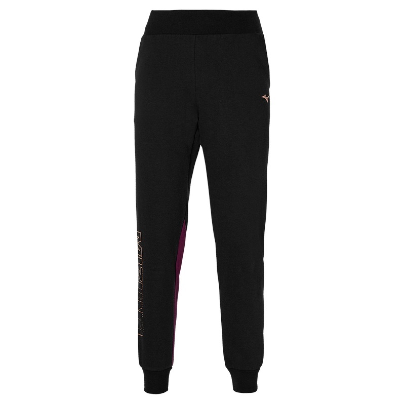 Black Women\'s Mizuno Sweat Pants | TEN980136