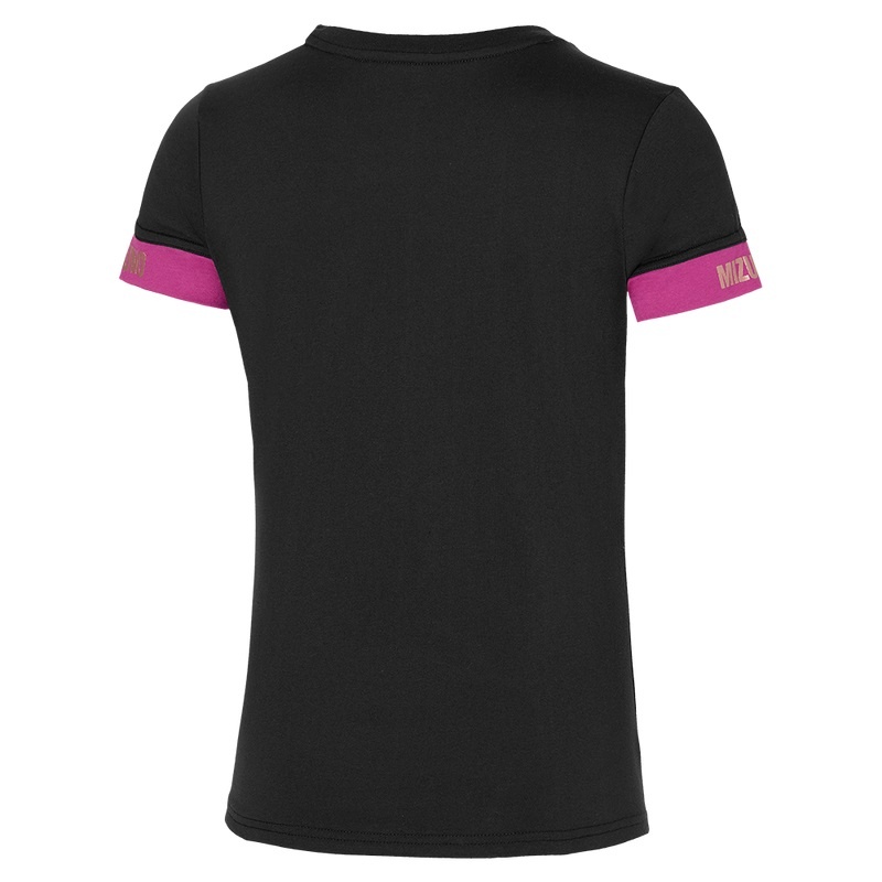 Black Women's Mizuno Tee T Shirts | EQN769482