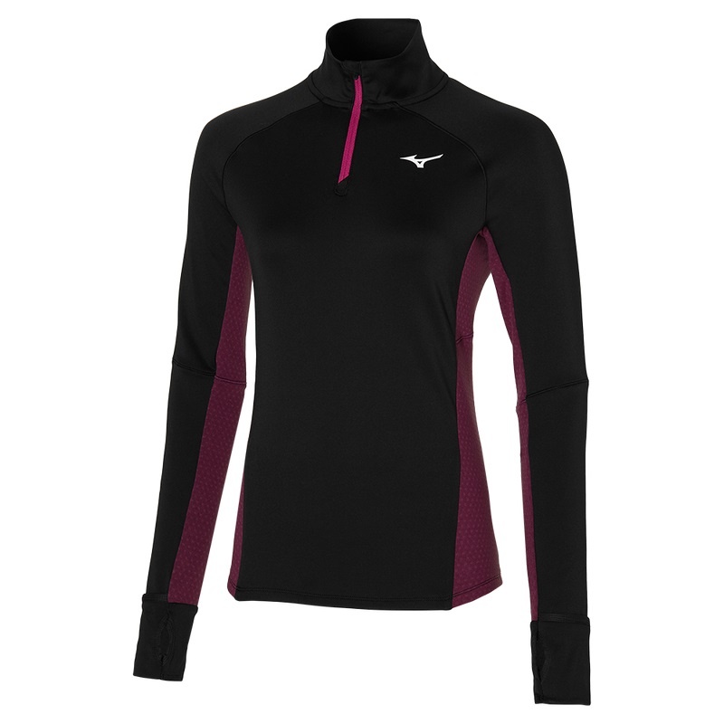 Black Women\'s Mizuno Warmalite HZ Tops | TRA816095