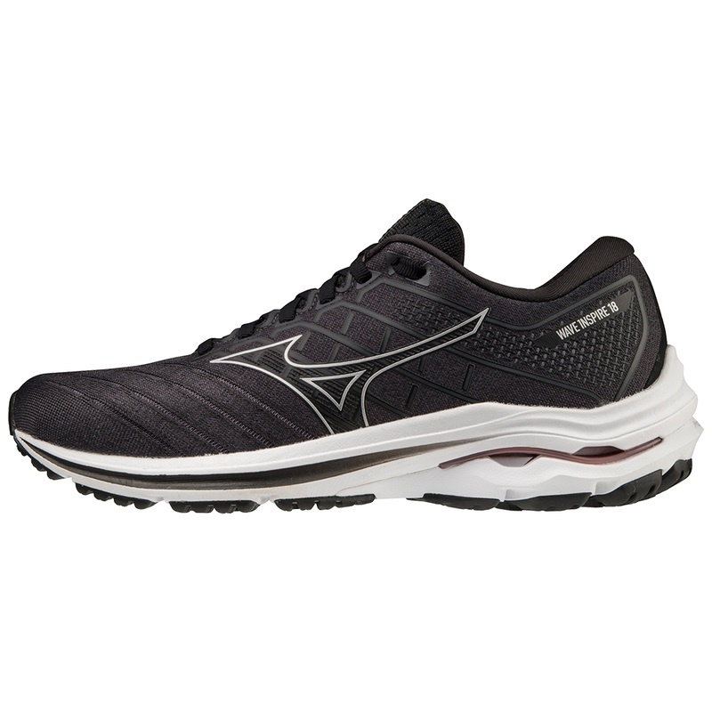 Black Women\'s Mizuno Wave Inspire 18 Running Shoes | BTN596471