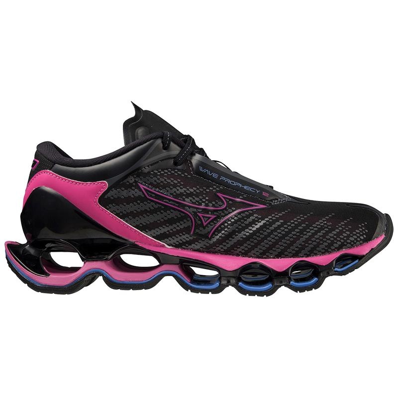 Black Women's Mizuno Wave Prophecy 12 Running Shoes | EDU239147