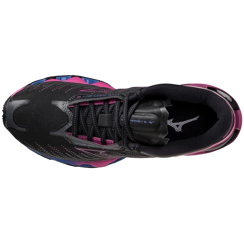 Black Women's Mizuno Wave Prophecy 12 Running Shoes | EDU239147