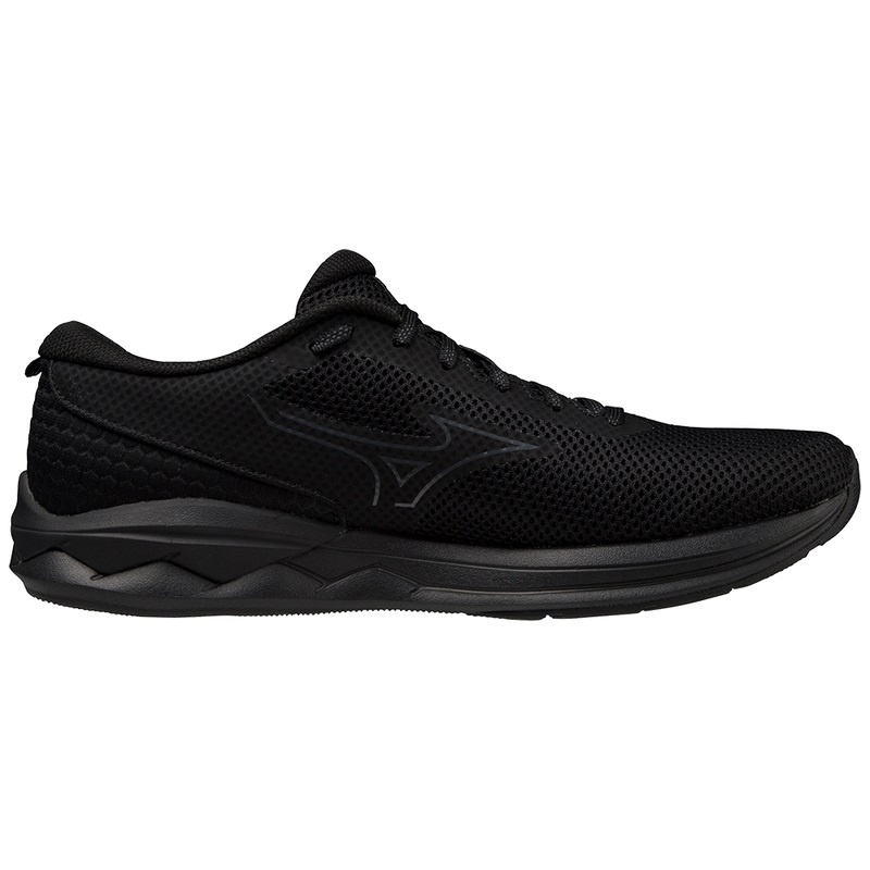 Black / Black Men's Mizuno Wave Revolt 3 Running Shoes | ZTA724869