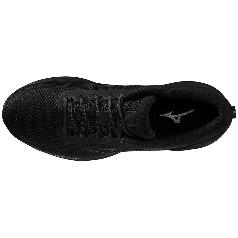 Black / Black Men's Mizuno Wave Revolt 3 Running Shoes | ZTA724869