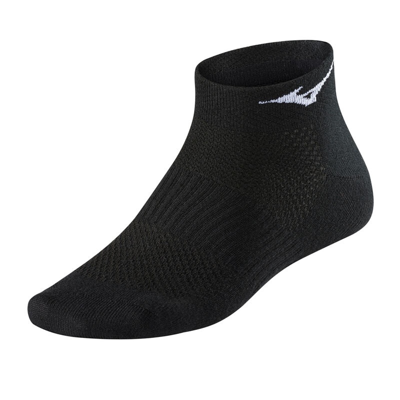 Black / Black / Black Women's Mizuno Training Mid 3P Socks | EML682371