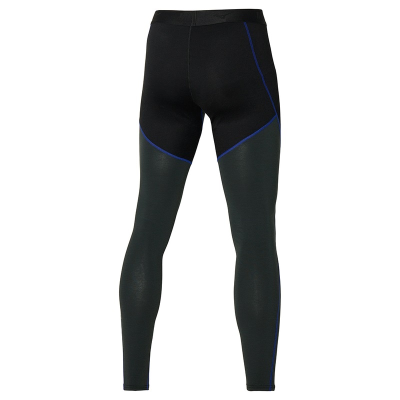 Black / Blue Men's Mizuno Merino Wool Long Tight | CIP241078