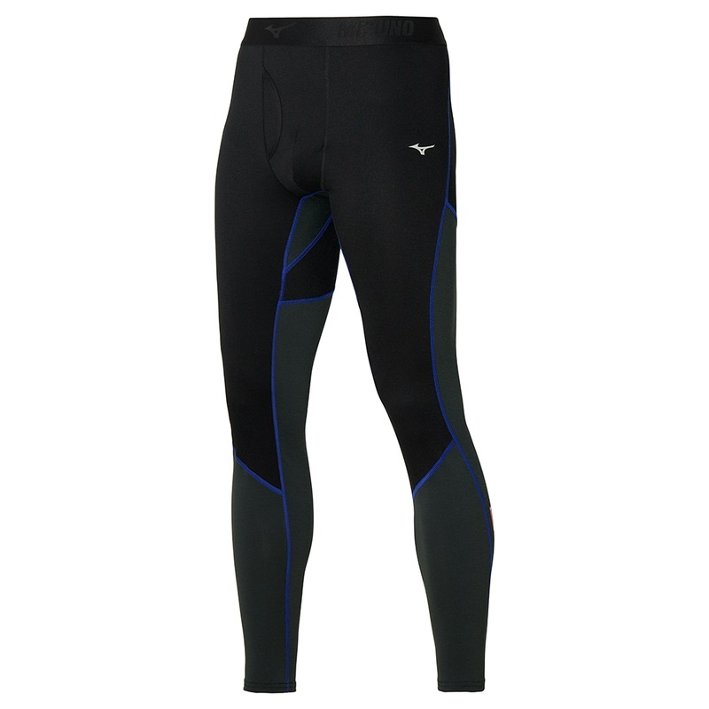 Black / Blue Men\'s Mizuno Merino Wool Long Tight | CIP241078