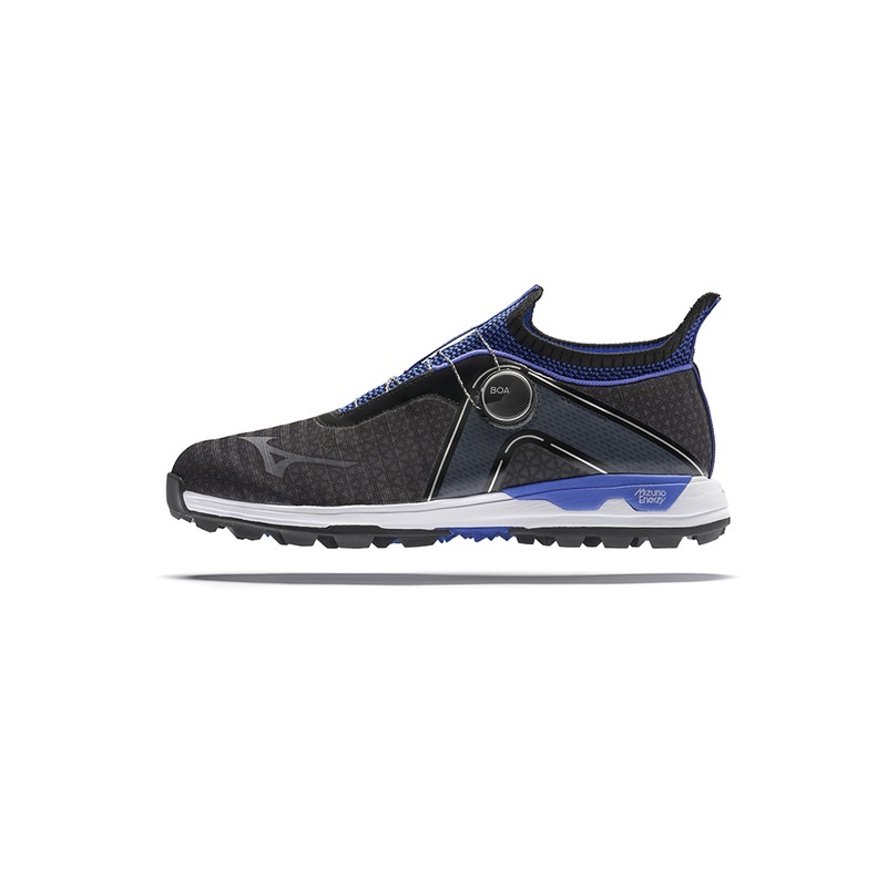 Black / Blue Men\'s Mizuno Wave Hazard BOA Golf Shoes | IVL159623