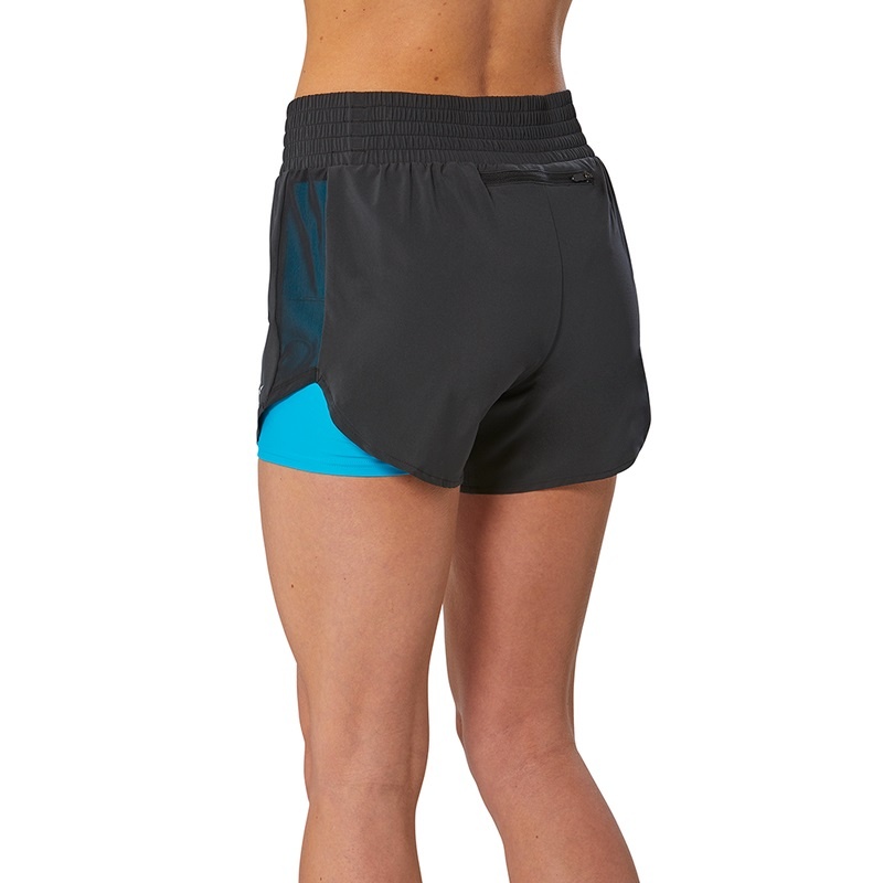 Black / Blue Women's Mizuno 2in1 4.5 Shorts | WQO401298