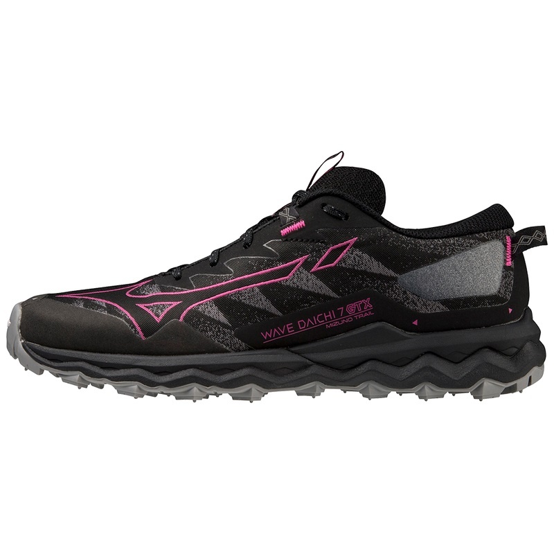 Black / Fuchsia Women\'s Mizuno Wave Daichi 7 GTX Trail Running Shoes | FRW376409