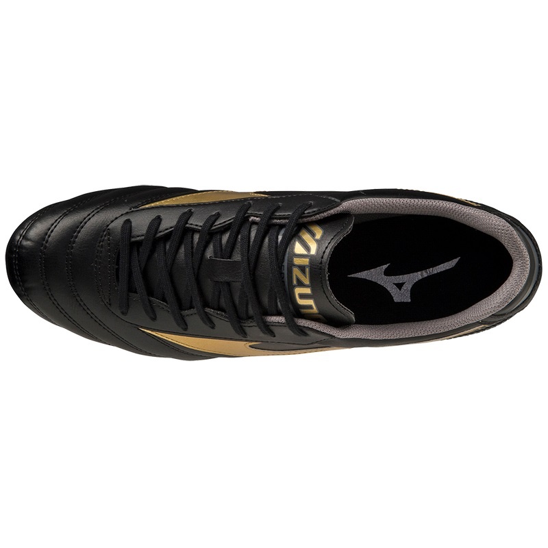 Black / Gold Men's Mizuno Morelia II Club Football Boots | XBA437596