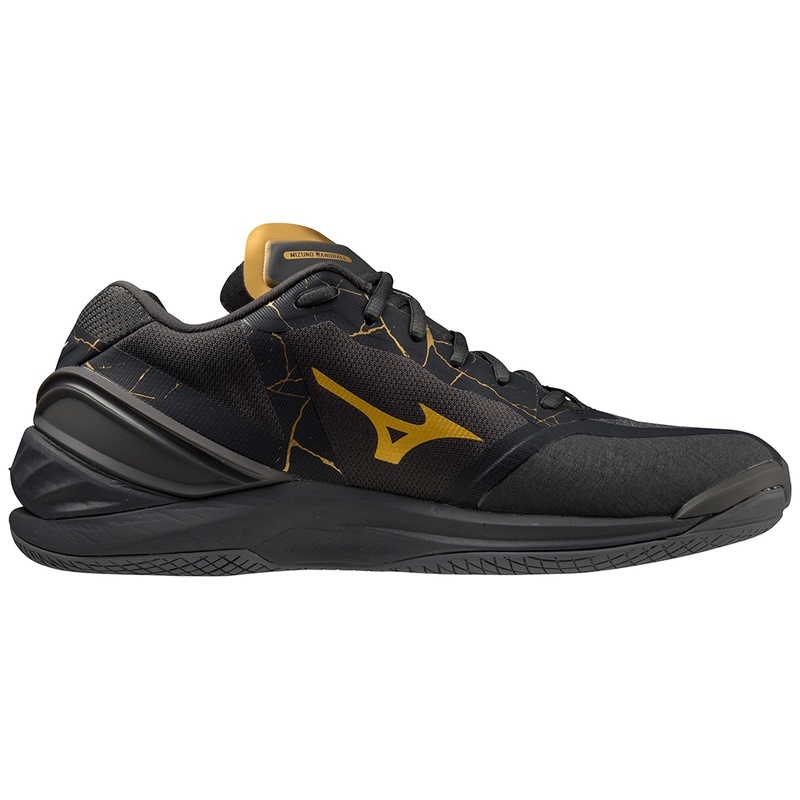 Black / Gold Men's Mizuno Wave Stealth Neo Handball Shoes | MAC390816