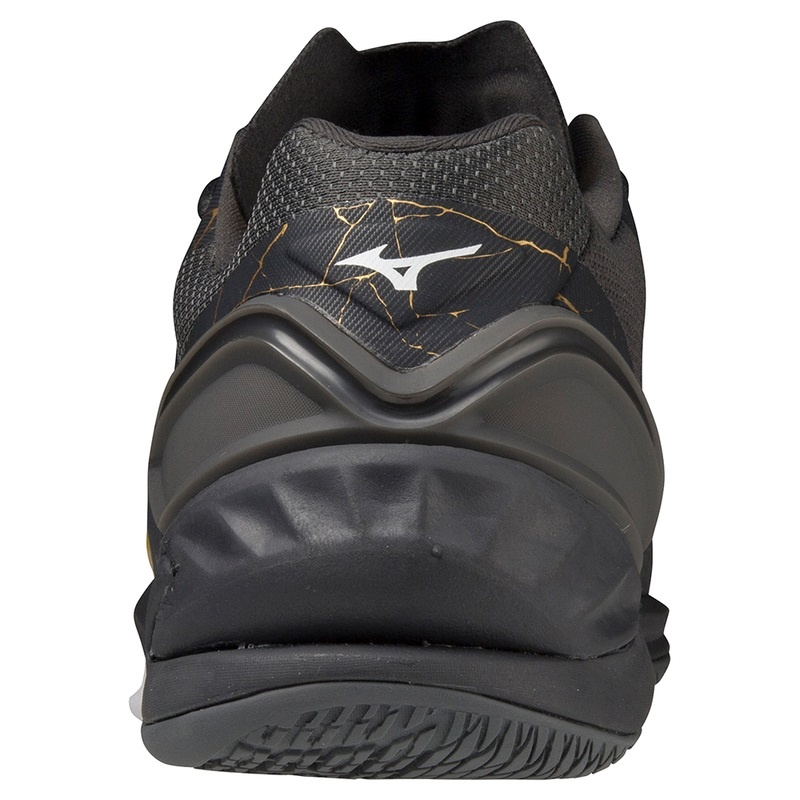 Black / Gold Men's Mizuno Wave Stealth Neo Handball Shoes | MAC390816