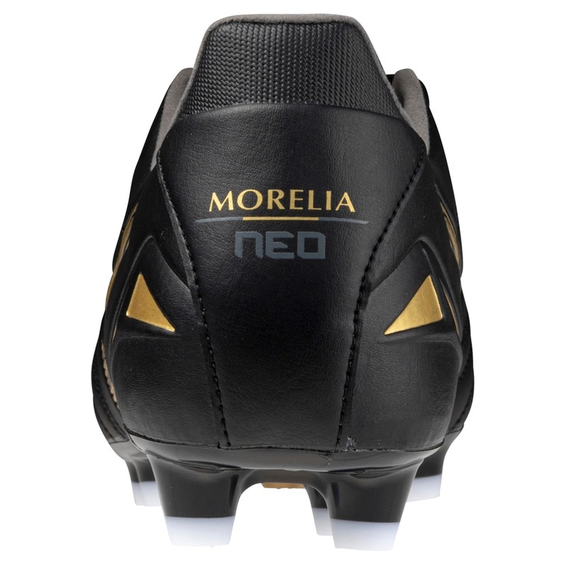 Black / Gold / Black Men's Mizuno Morelia Neo IV Pro Football Boots | OEV842109