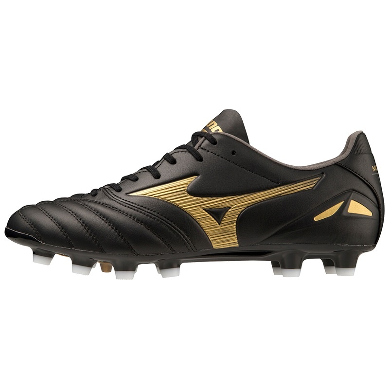 Black / Gold / Black Men\'s Mizuno Morelia Neo IV Pro Football Boots | OEV842109