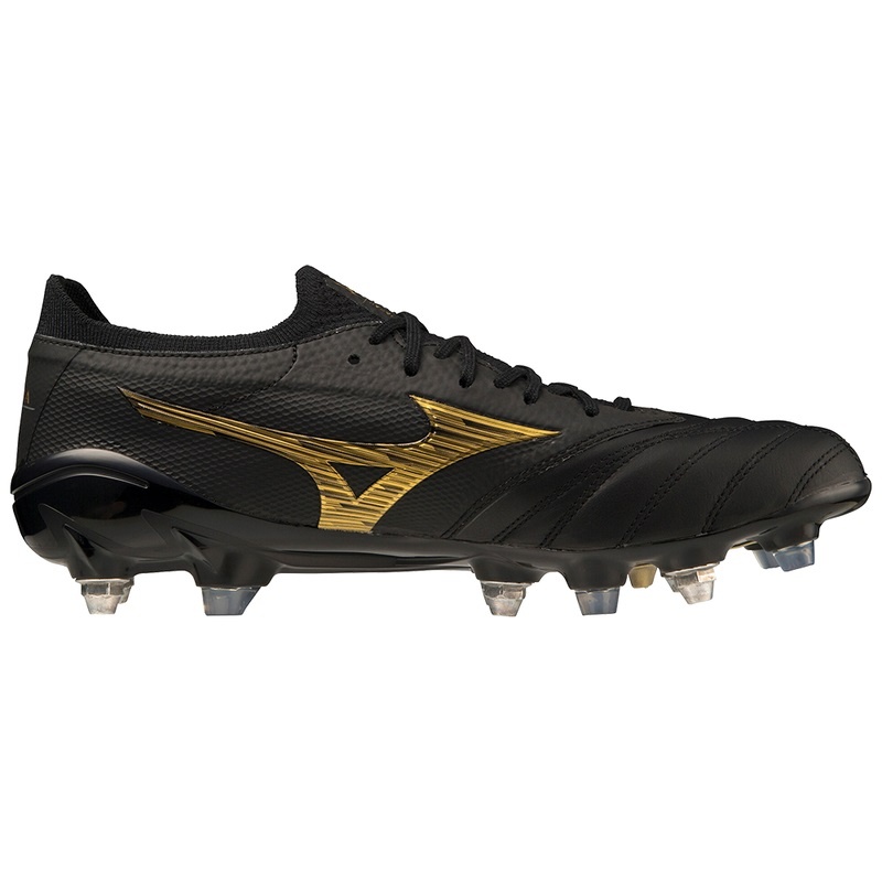 Black / Gold / Black Men's Mizuno Morelia Neo IV Beta Football Boots | XKG092146