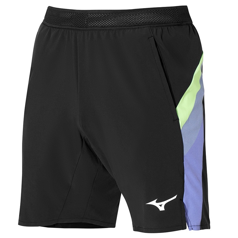 Black / Green Men\'s Mizuno Release 8 In Amplify Shorts | NXD539741