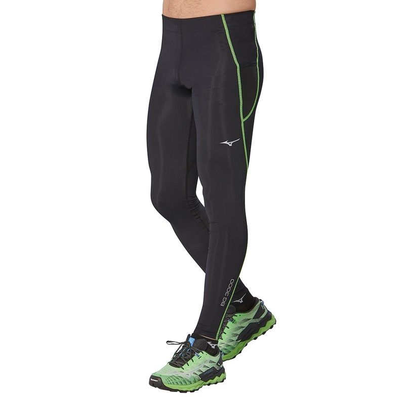 Black / Light Green Men's Mizuno BG3000 Long Tight | IXU607219