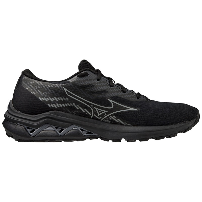 Black / Metal Grey Men's Mizuno Wave Equate 7 Running Shoes | XIN785629