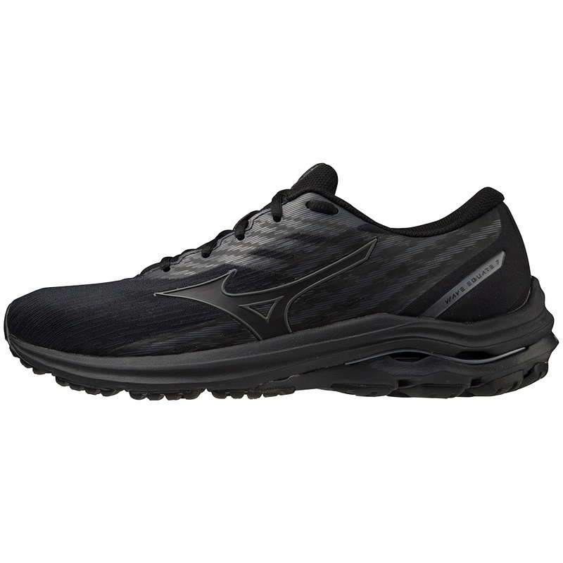 Black / Metal Grey Men\'s Mizuno Wave Equate 7 Running Shoes | XIN785629