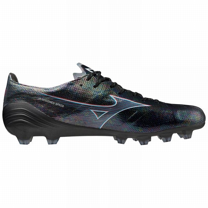 Black / Red Men's Mizuno Alpha Japan Football Boots | NLK104738