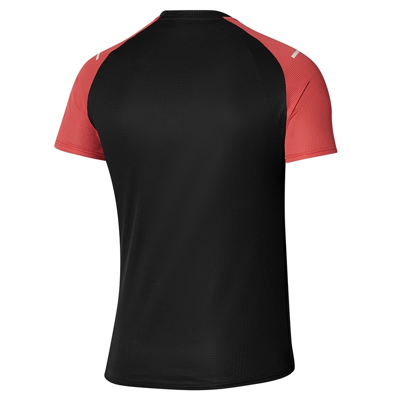 Black / Red Men's Mizuno Dryaeroflow Tee T Shirts | WRE413075