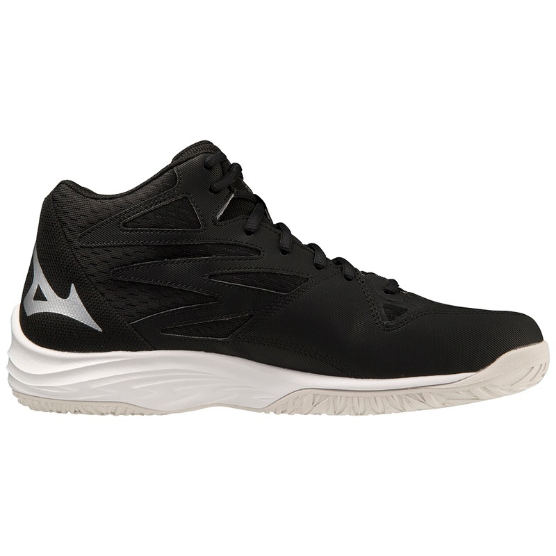 Black / Silver Men's Mizuno Thunder Blade Z Mid Volleyball Shoes | YQI923468