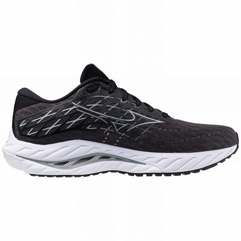 Black / Silver Men's Mizuno Wave Inspire 20 Running Shoes | KHS835172