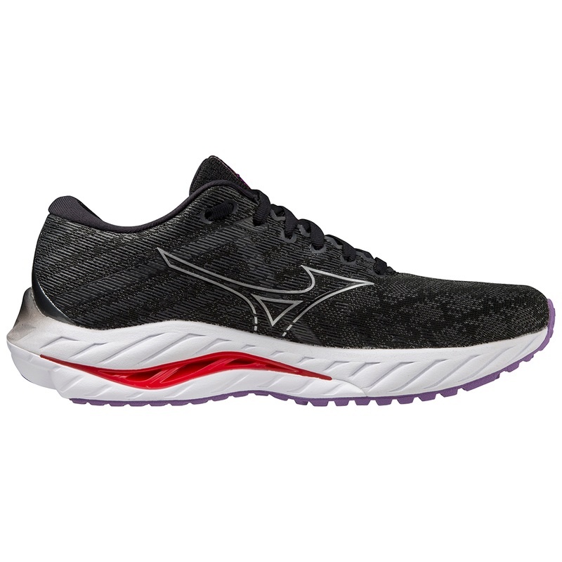 Black / Silver Women's Mizuno Wave Inspire 19 Running Shoes | XQD076215