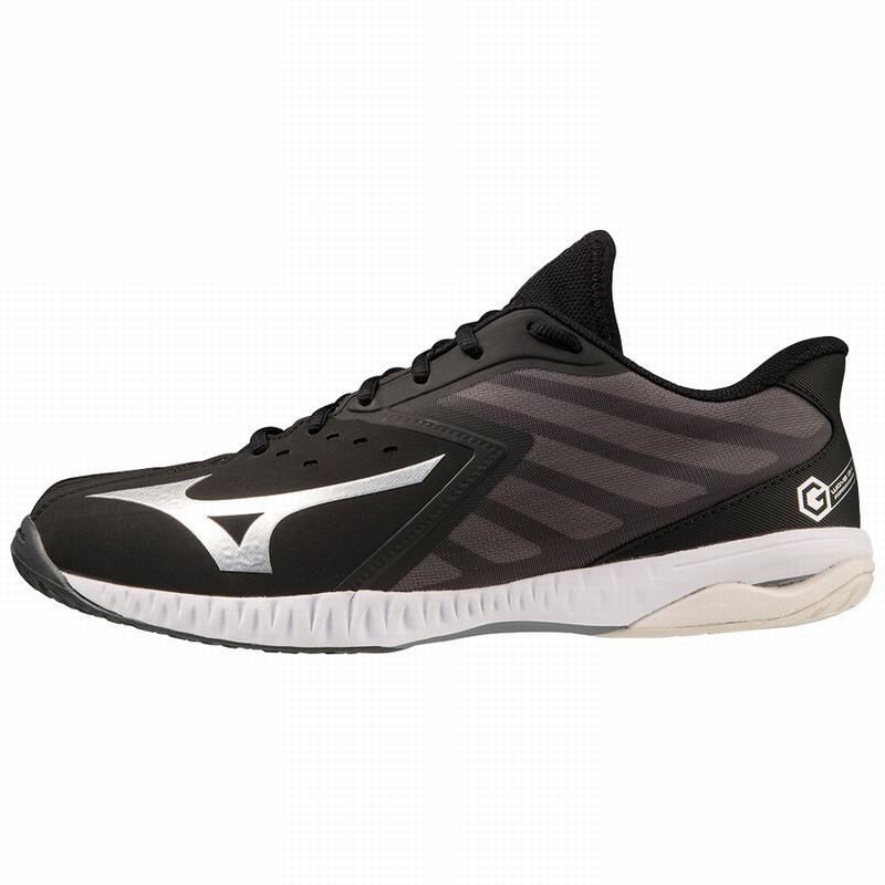 Black / Silver / White Men\'s Mizuno Wave Gk Handball Shoes | VBI985061