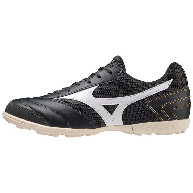 Black / White Men\'s Mizuno Morelia Sala Club Tf Football Shoes | GCM316485