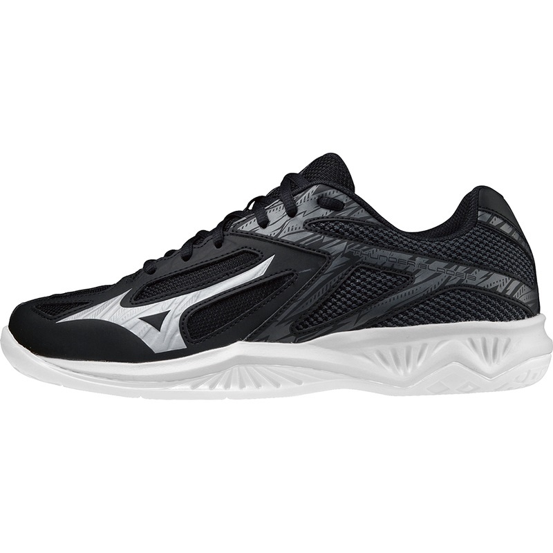 Black / White Men\'s Mizuno Thunder Blade 3 Handball Shoes | DLU027864