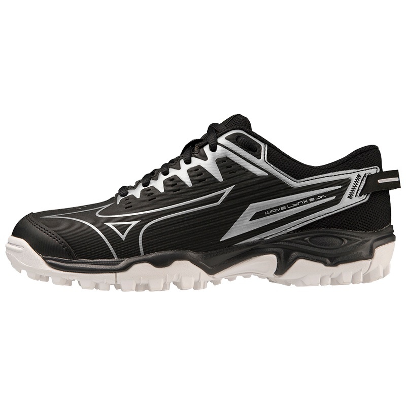 Black / White Men\'s Mizuno Wave Lynx 2 Jr. Hockey Shoes | MIO174025