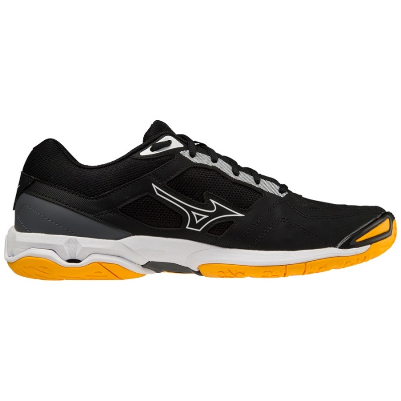 Black / White Men's Mizuno Wave Phantom 3 Handball Shoes | LJR302967