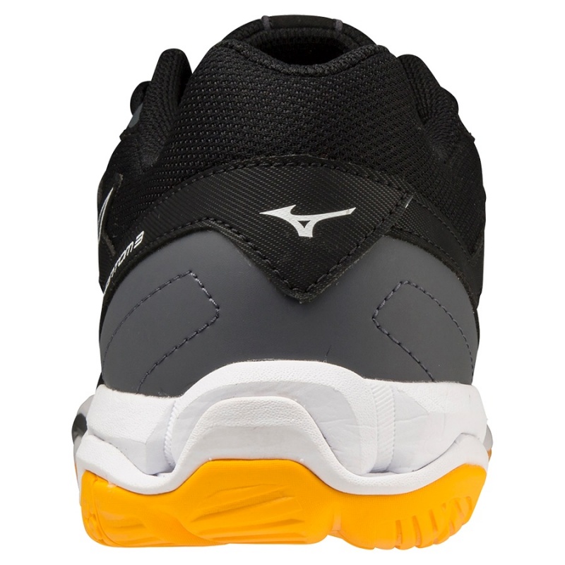 Black / White Men's Mizuno Wave Phantom 3 Handball Shoes | LJR302967