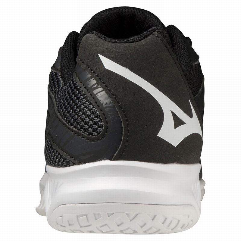 Black / White Women's Mizuno Thunder Blade 3 Handball Shoes | USQ081975