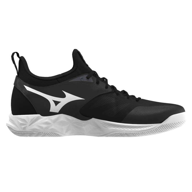 Black / White Women's Mizuno Wave Dimension Volleyball Shoes | OWH395762