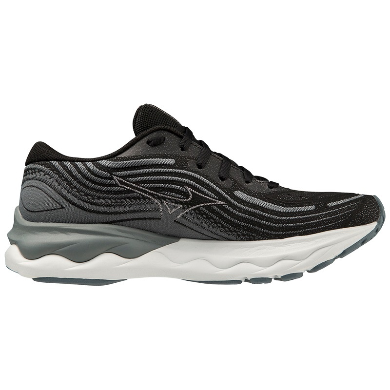 Black / White Women's Mizuno Wave Skyrise 4 Running Shoes | FPN091548