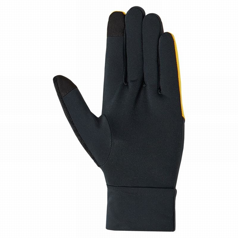 Black / Yellow Men's Mizuno Warmalite Gloves | HSA192478