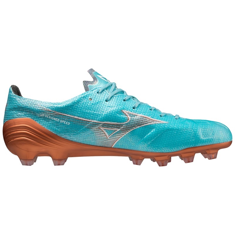 Blue Gold Men's Mizuno Alpha Japan Football Boots | MWH412503