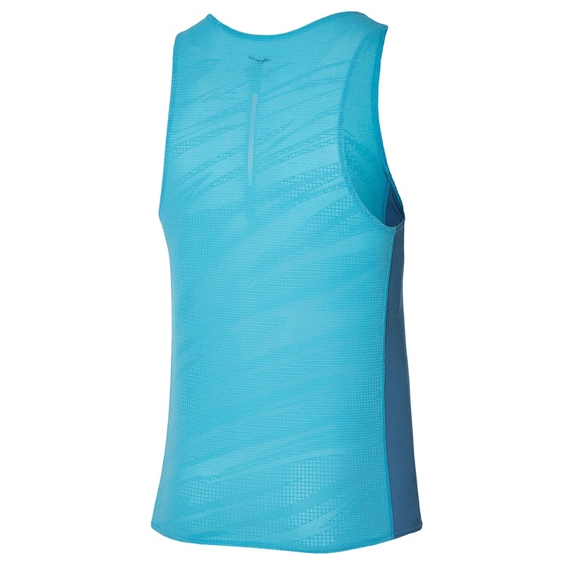 Blue Men's Mizuno Aero Tanks | FWC506891