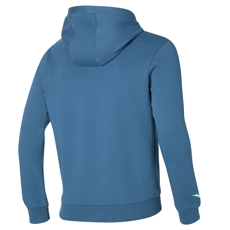 Blue Men's Mizuno Athletics Graphic Hoody Tops | KYC932416