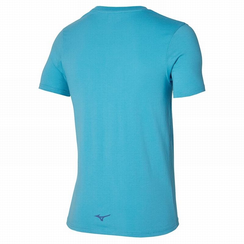 Blue Men's Mizuno Athletics Mizuno Tee T Shirts | SVF465730