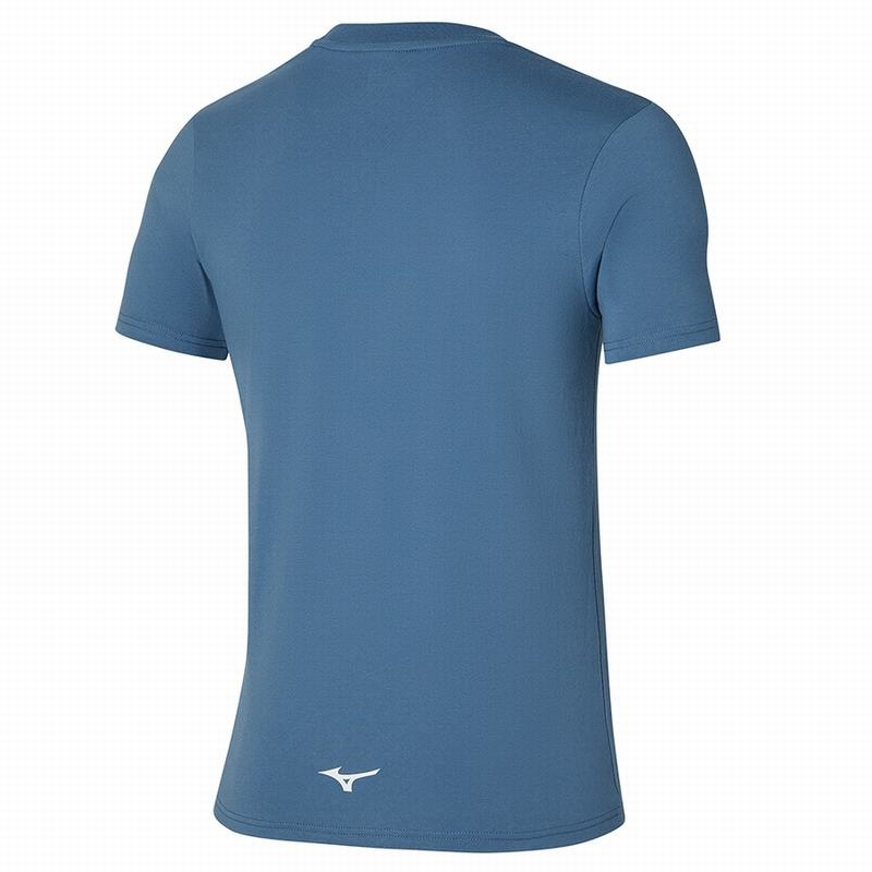 Blue Men's Mizuno Athletics RB Tee T Shirts | JTD847269