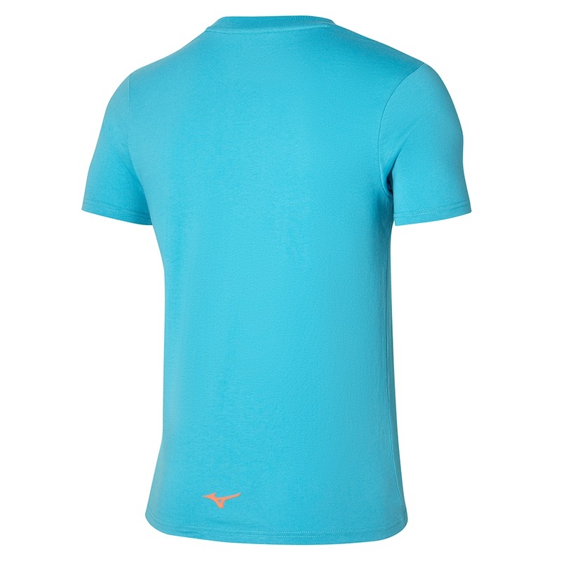 Blue Men's Mizuno Athletics RB Tee T Shirts | DHS579628