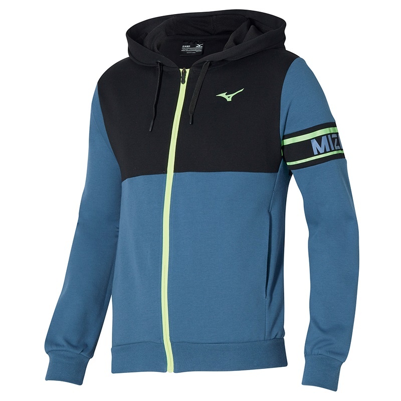 Blue Men\'s Mizuno Athletics Sweat Jackets | ZXT839615