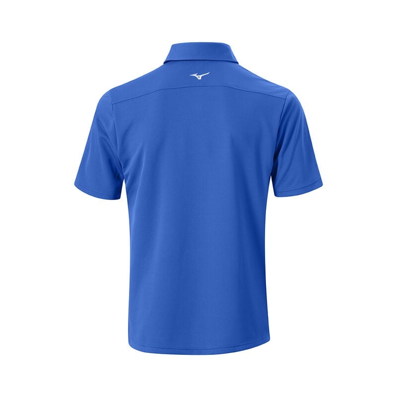 Blue Men's Mizuno Breath Thermo Graphic Polo | ITB348195