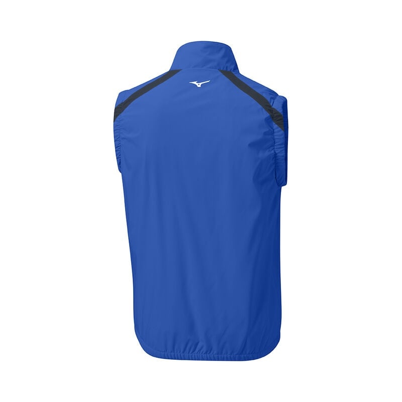 Blue Men's Mizuno Breath Thermo Move Tech Gilet Jackets | AXQ763208