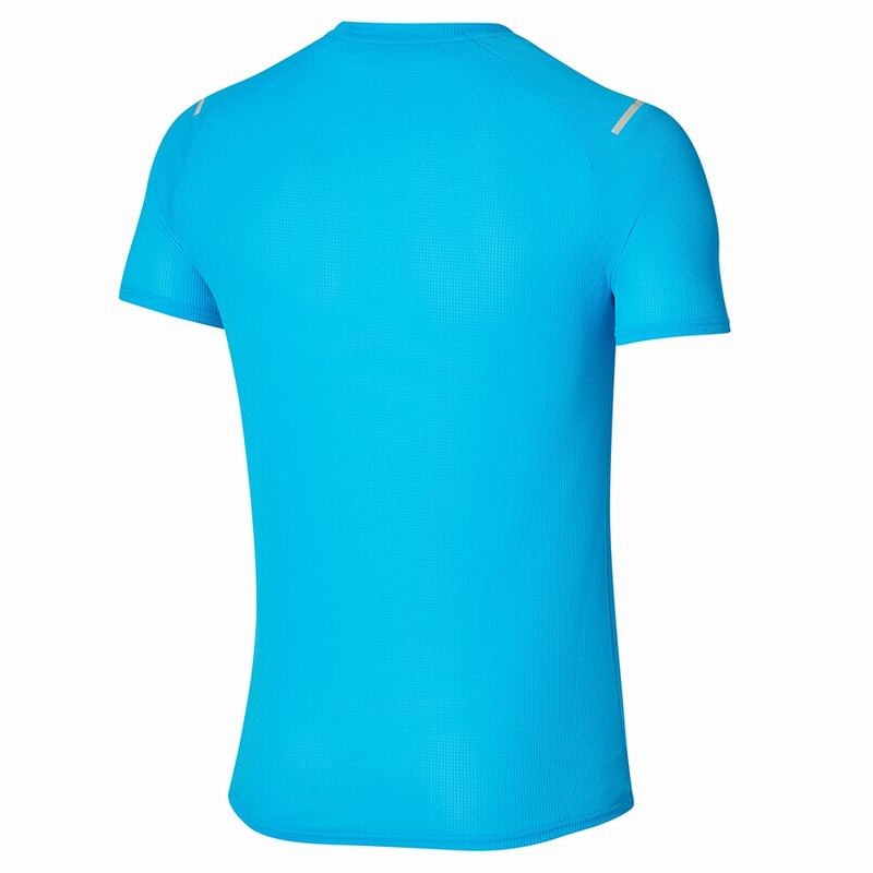 Blue Men\'s Mizuno Dryaeroflow Tee T Shirts | IYN120365